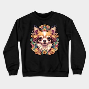 Chihuahua Dog - Art Nouveau  - Dog Lovers Design Crewneck Sweatshirt